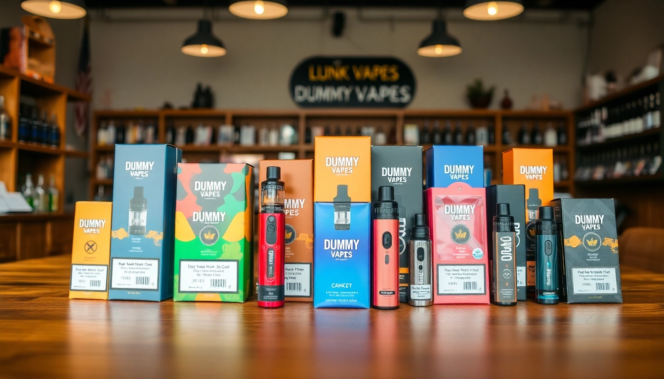 Explore Dummy Vapes price on an attractive display of vape products with pricing labels.