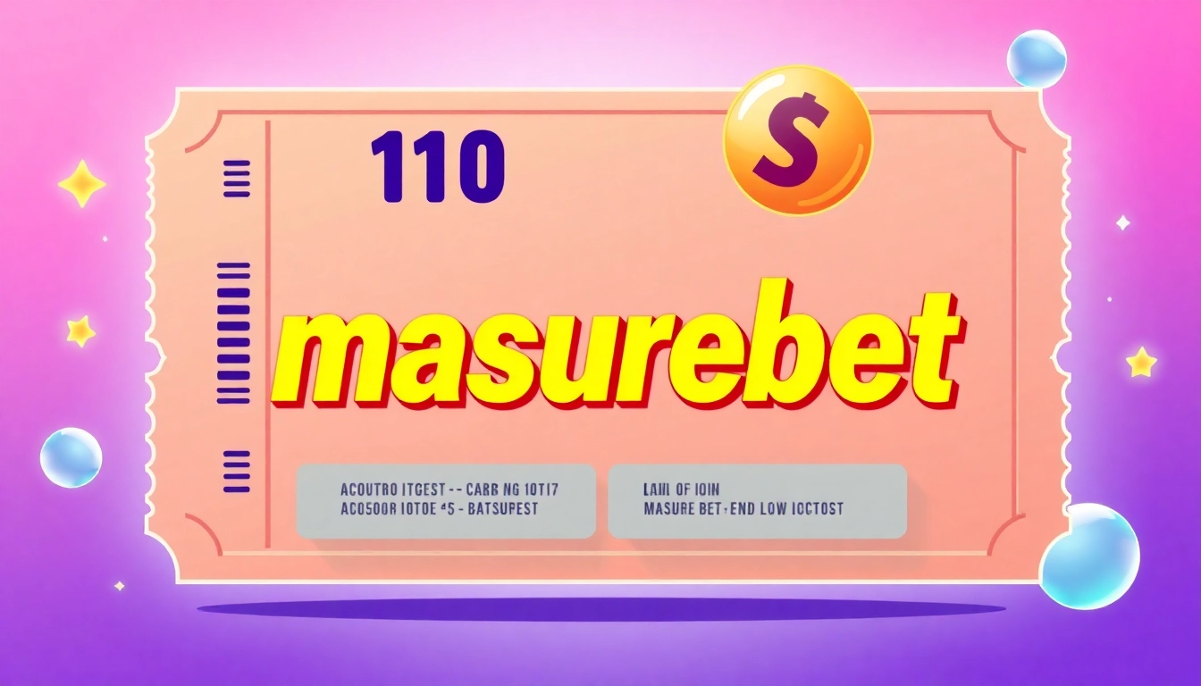 Masurebet showcases an exciting lottery ticket design that highlights opportunities and fun in online gaming.