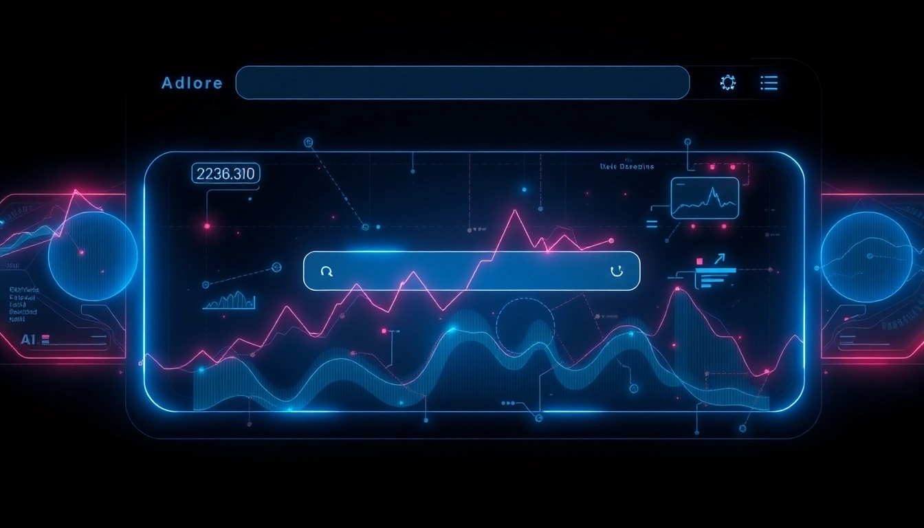 Dynamic visualization of AI search engine interface captures user engagement and innovation.