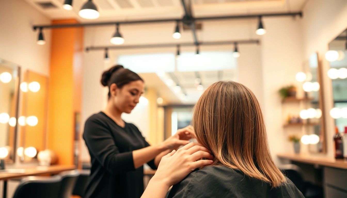 Experience Salon Haarpflege von Olaplex through a professional treatment in a modern salon setting.