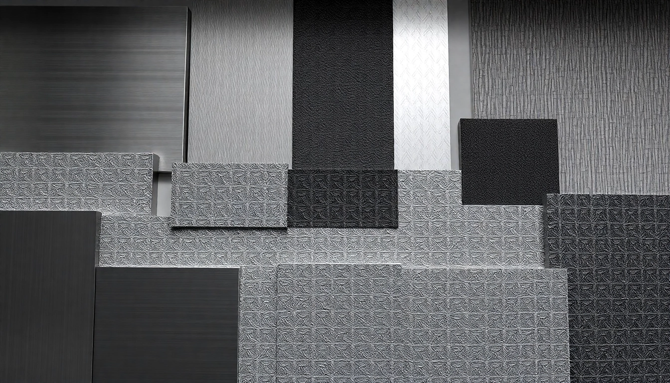 Showcase of electromagnetic shielding materials including metal sheets and foams for effective protection.