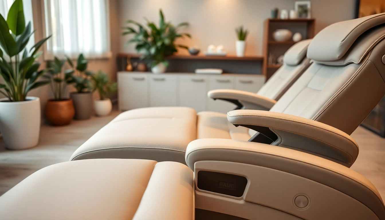 Kosmetik liege in einem modernen Spa mit ergonomischem Design und luxuriöser Polsterung.