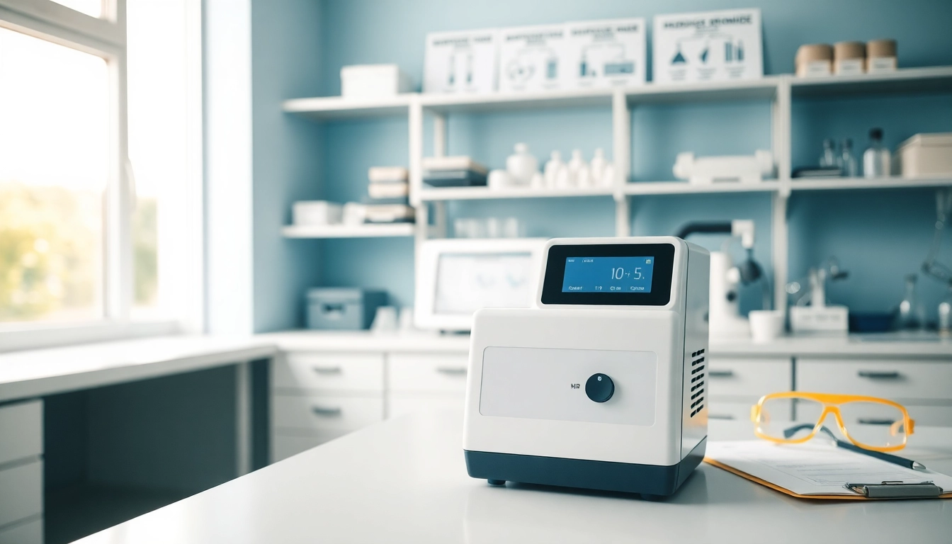 Hydrogen Bromide detection device prominently displayed in a professional laboratory, ensuring safety.