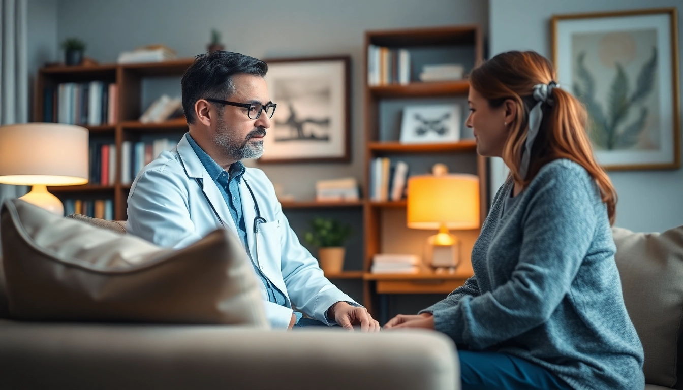 Psychiatric disorders discussed in a professional and comfortable therapy environment.