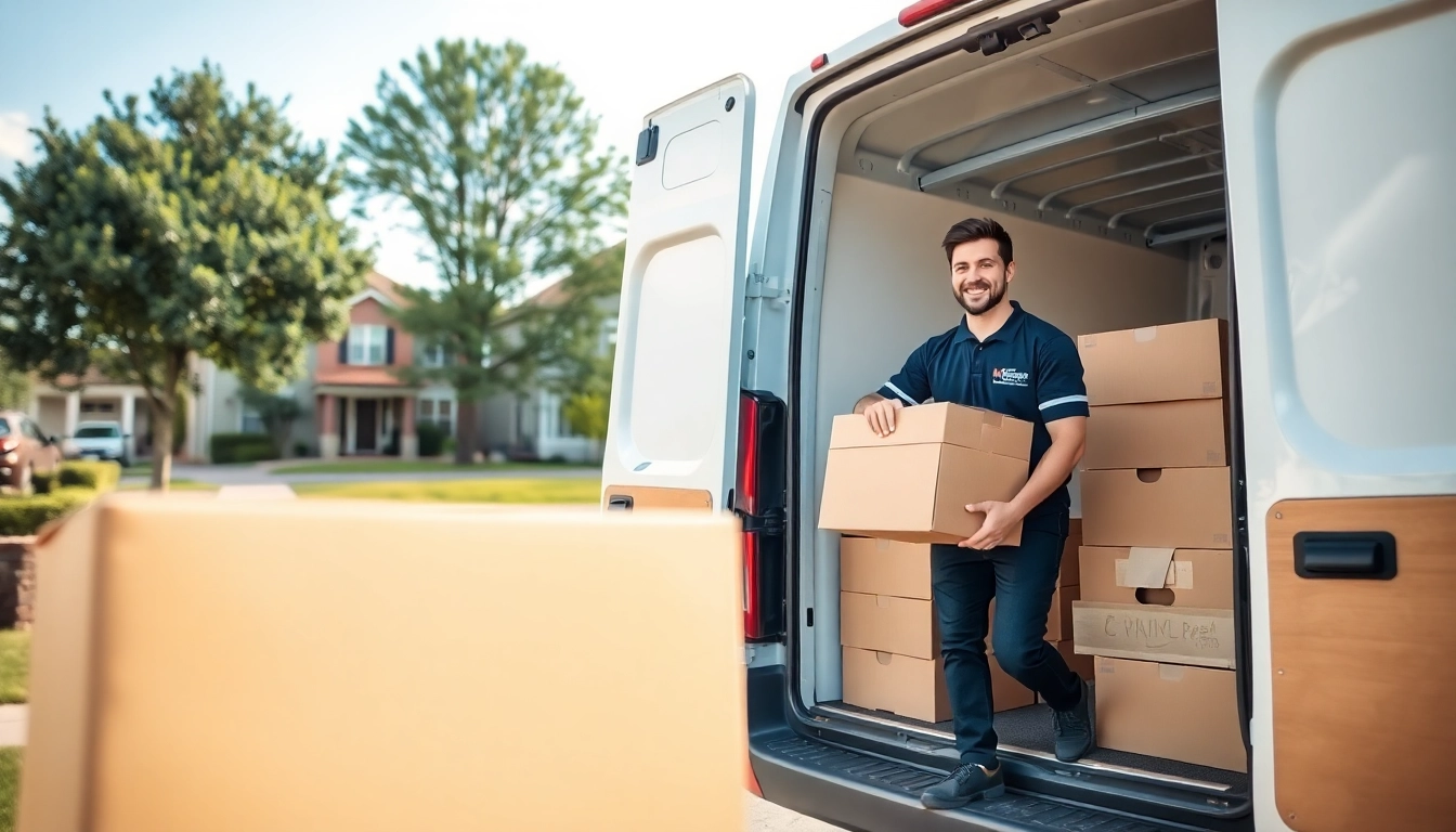 Movers demonstrating man and van moving services efficiently for household relocations.