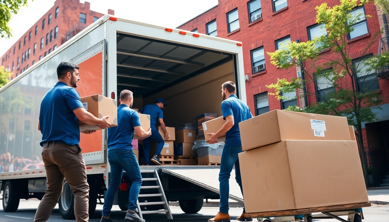Experienced Bronx movers efficiently loading a moving truck with care and professionalism.
