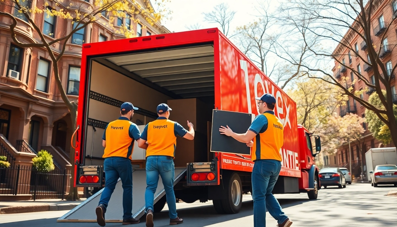 Bronx movers expertly loading furniture into a truck, showcasing professionalism and teamwork.