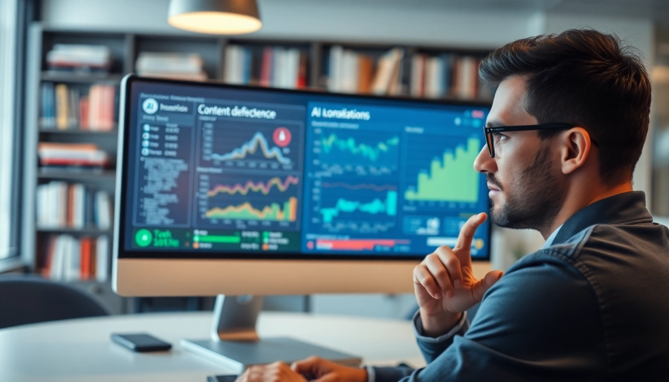 Analyze content using an efficient ai checker tool displayed on a computer screen.