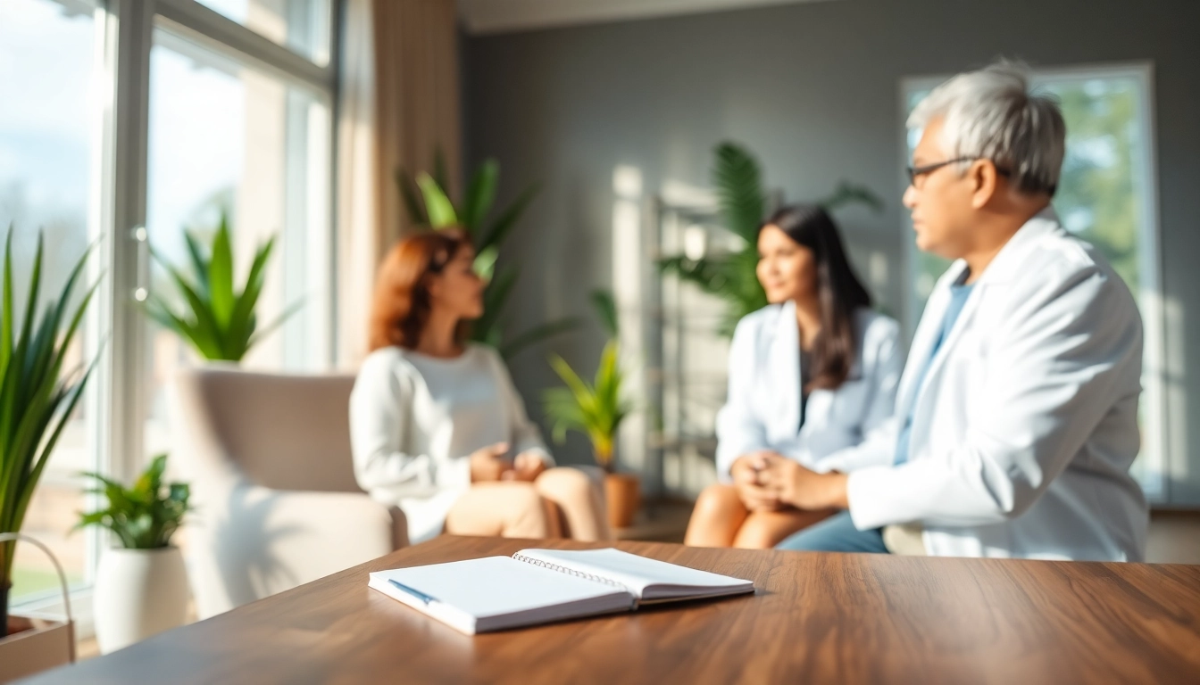 Engaging in anxiety treatment dubai with a professional therapist in a peaceful setting.