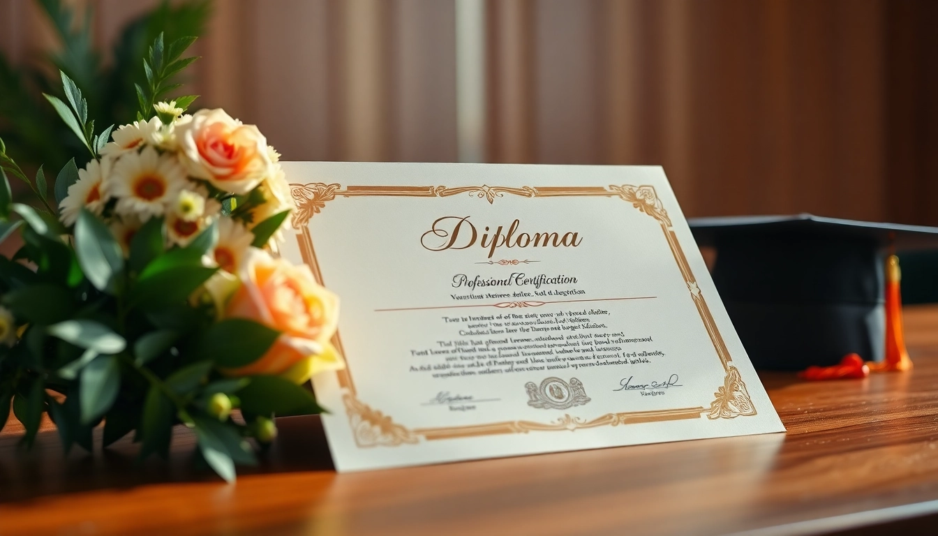 Showcasing the best fake diplomas elegantly arranged, highlighting their quality and design.