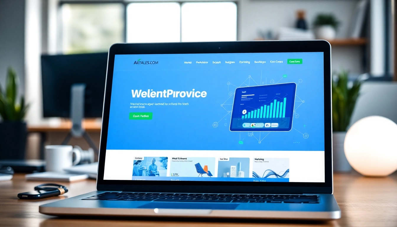Explore the modern web design of http://Avtales.com featuring a dynamic user interface.
