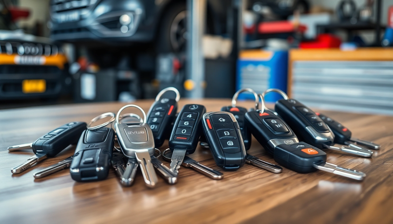 Showcasing various van keys emphasizing their distinctive designs and automotive context.