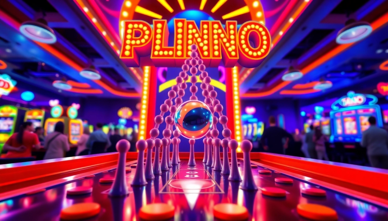 играть в plinko на красочном игровом автомате с мячом и колышками
