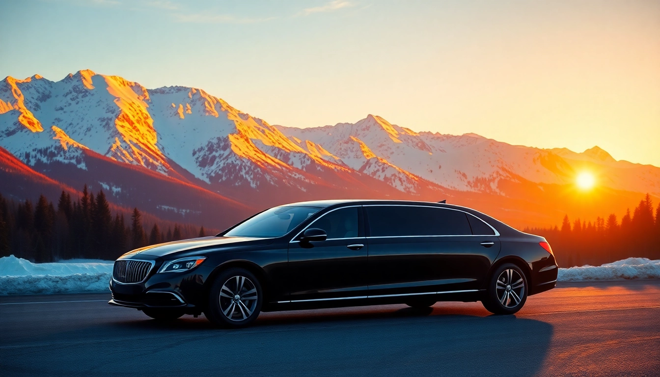 Experience the premium car service from Vancouver to Whistler with a luxury vehicle set against stunning mountain views.