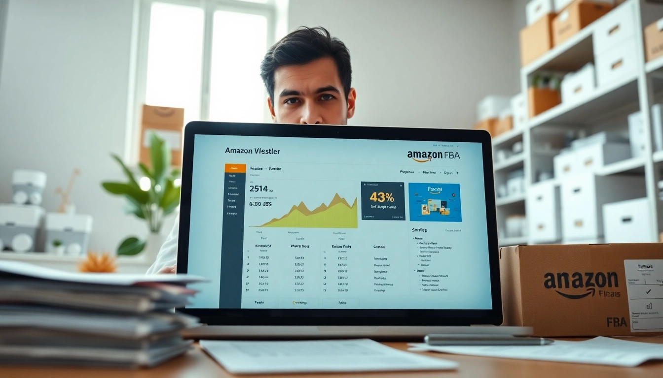 Showcase how to manage amazon fba wholesale business with professional workspace setup.