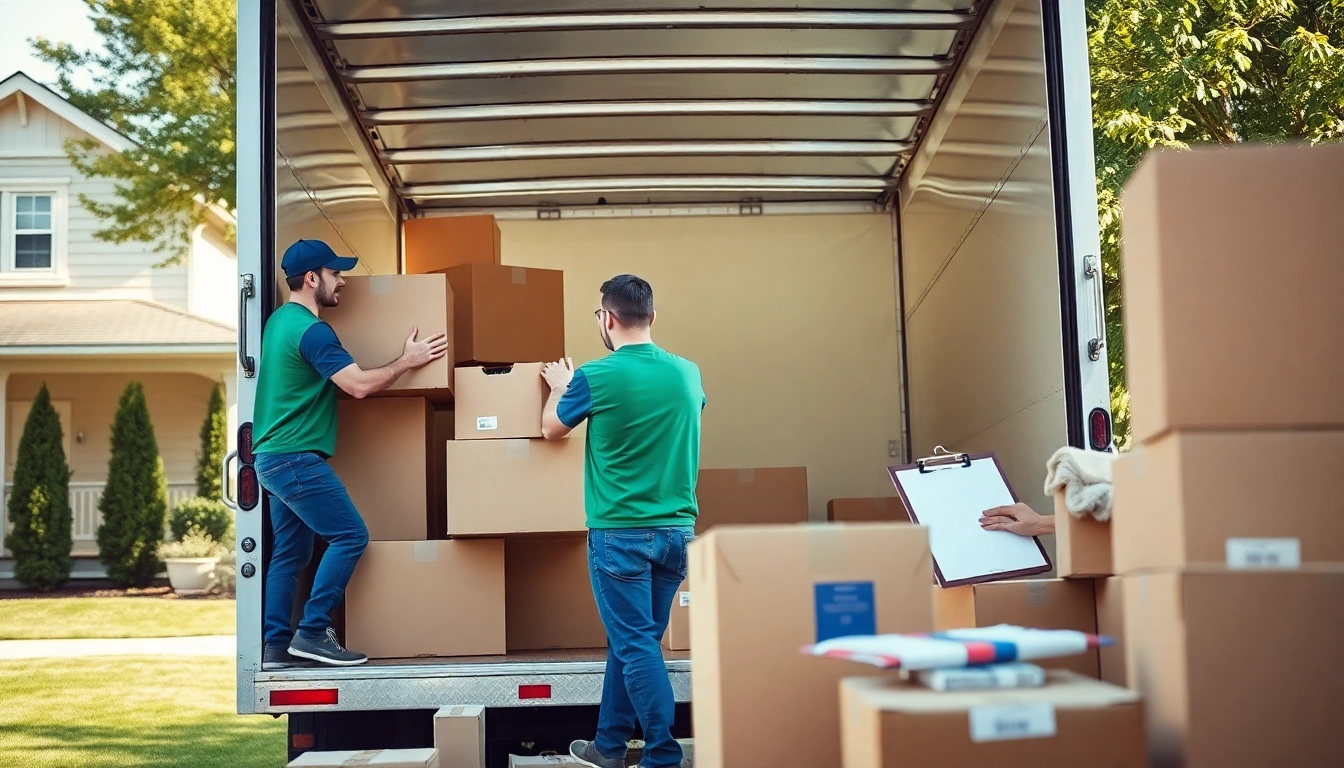 Movers calgary loading furniture into a truck, demonstrating teamwork and professionalism.