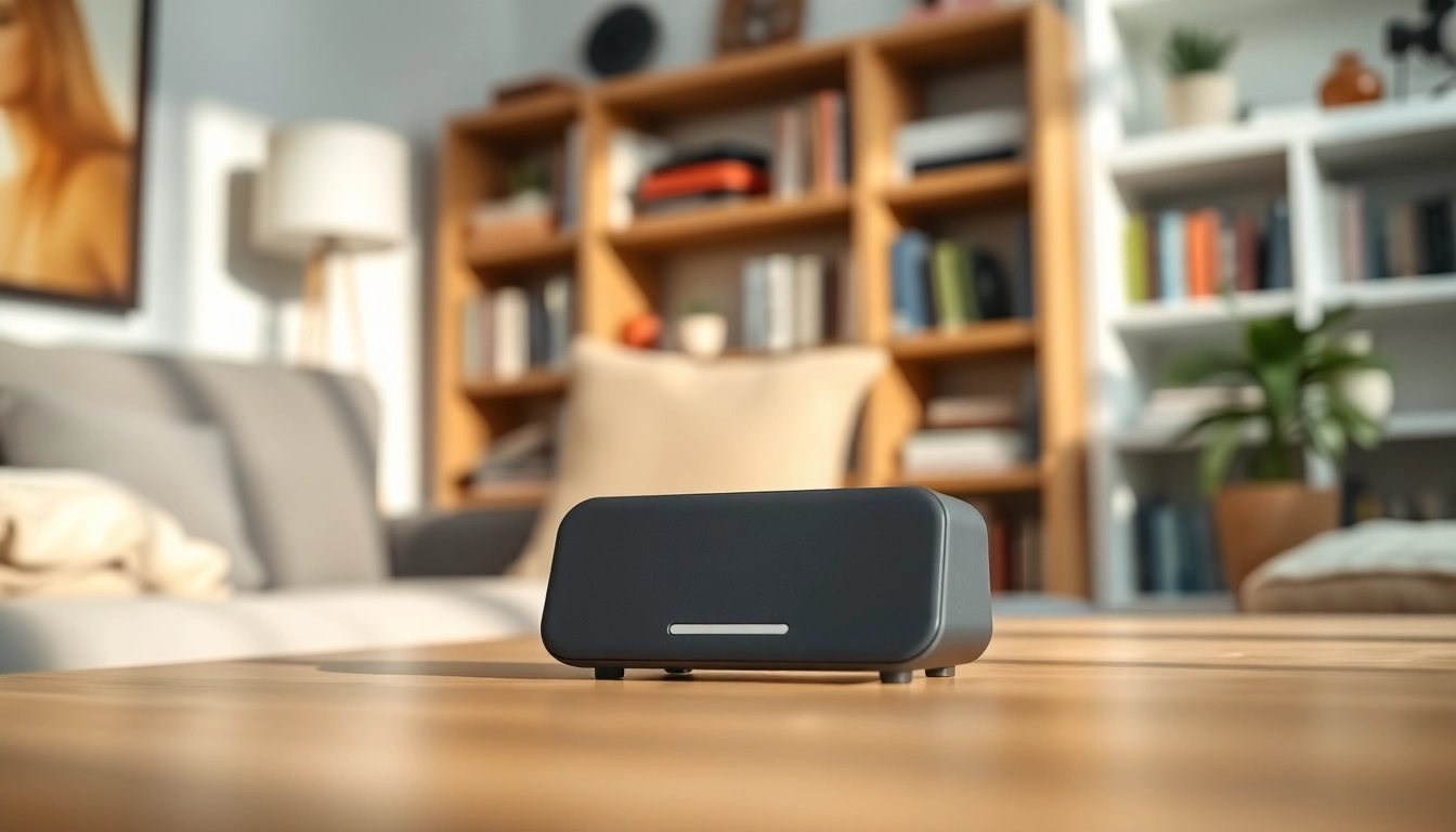 Explore the sleek design of a compact music player from https://hardwareplayer.com in a cozy setting.