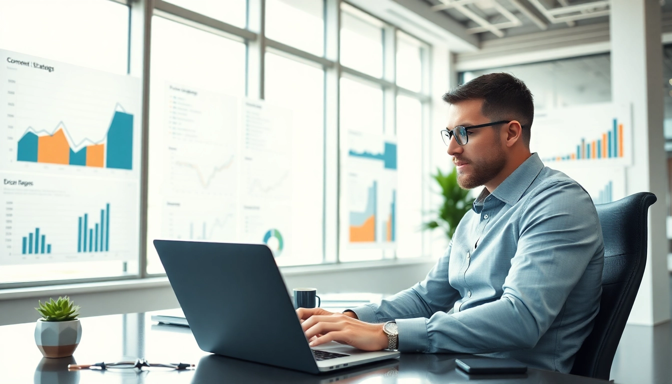 Analyze competitor pricing strategies with charts and data in a modern office.
