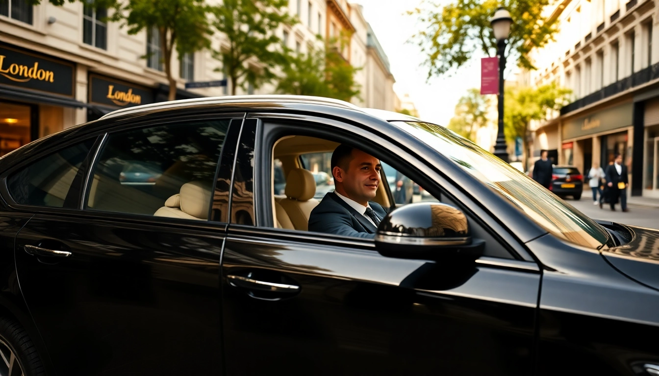 Book a private chauffeur london service with a professional driver in a luxury black car.