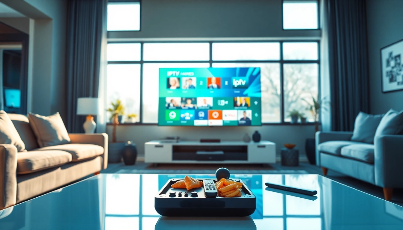 Ver y Comprar Listas IPTV desde la comodidad de tu hogar en una sala moderna.
